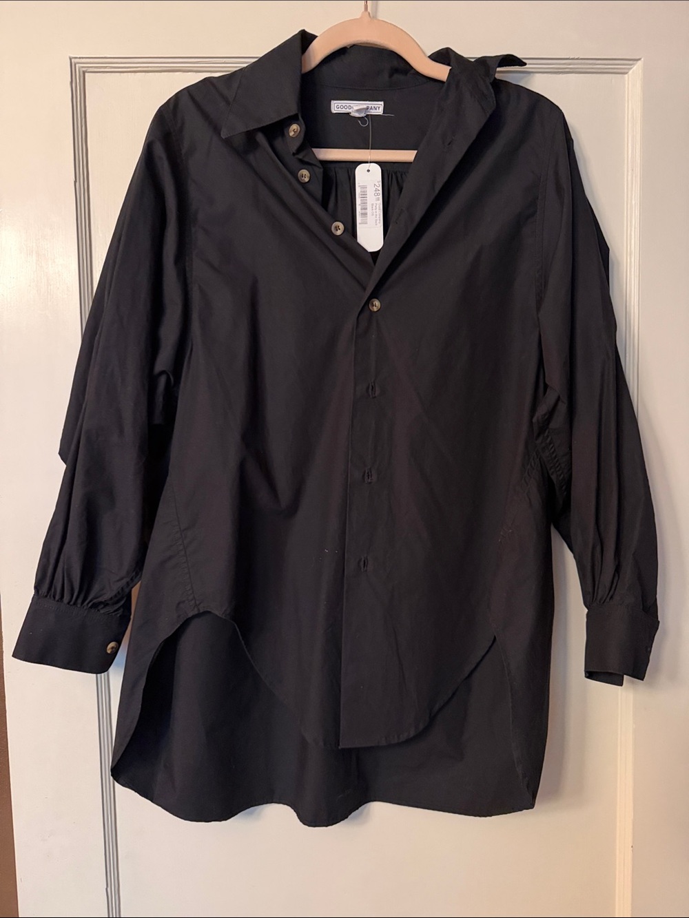 Good Company Brand Black Relaxed Button-Down Tunic